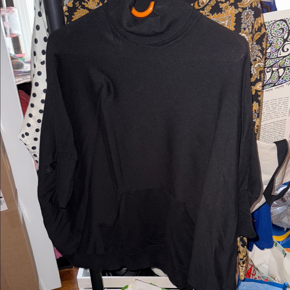 MICHAEL Michael Kors Black Poncho Sweater
